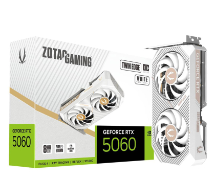 Podzespół komputerowy Zotac GeForce RTX 5060 Twin Edge OC White 8GB GDDR7 DLSS4